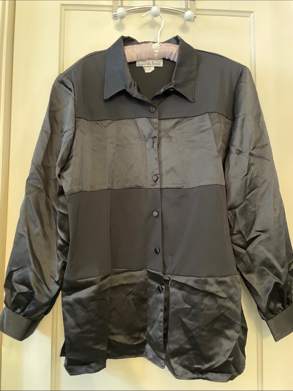 Delta Burke Black Vintage Blouse